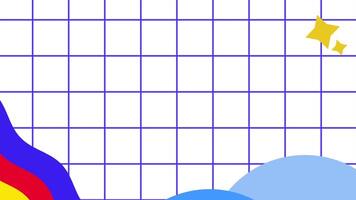A creative visual of grid paper merging with colorful waves and star-like sparkles, symbolizing innovative thinking or abstract planning. video