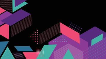 Bright and modern geometric background featuring abstract shapes and vibrant colors ideal for digital design creative presentations web pages and promotional content vector