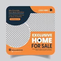 Real Estate Property Advertisement Social Media Post Design Layout vector