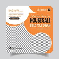 Real Estate Advertisement Social Media Post Design Layout vector