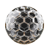 A glass ball with a hexagonal pattern png