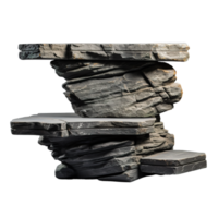 A rock table with a stone top and a stone base png
