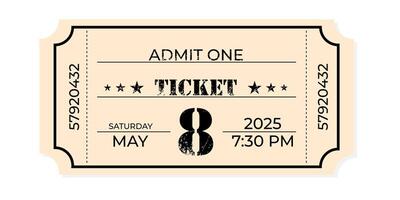 A ticket for a concert or event vector