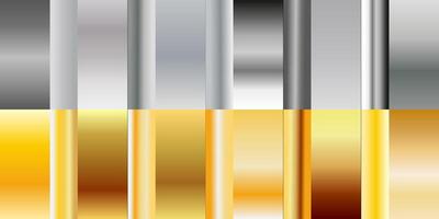 A set of metallic stripes with different colors vector