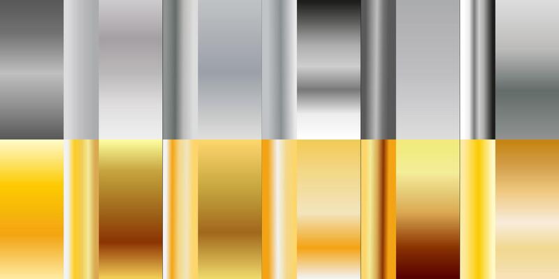 A set of metallic stripes with different colors