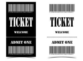 Two tickets with barcodes on them vector
