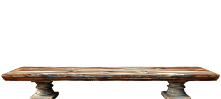 A bench made from wood and metal png
