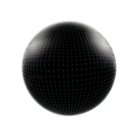 A black sphere with a grid on it png