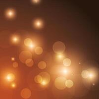 A soft focus background with glowing orange and yellow bokeh lights on a dark gradient vector
