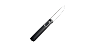 Folding Pocket Knife With Black Handle. Compact And Versatile Tool For Outdoor And Everyday Use Isolated On Transparent Background png