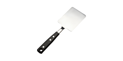 Metal Spatula With Black Handle. Essential Kitchen Utensil For Baking Isolated On Transparent Background png