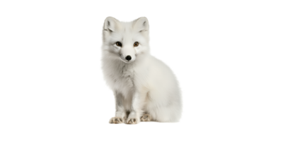 Arctic Fox In Winter Coat. Symbol Of Adaptation And Survival In Cold Climates Isolated On Transparent Background png