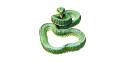 Green Snake Coiled. Symbol Of Nature And Wildlife Conservation Isolated On Transparent Background png