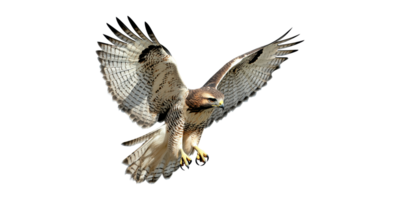 Hawk In Flight With Outstretched Wings. Symbol Of Freedom And Precision In Nature Isolated On Transparent Background png