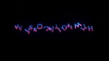 Rotating 3d letters transform into text featuring in association with a black background, complete with lumma matte video