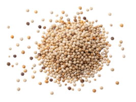 Amaranth seeds are small, round, and come various shades of beige and brown, creating visually appealing pile. These nutritious seeds are often png