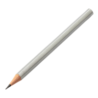 sleek, silver pencil with sharpened tip, perfect for writing or drawing, showcasing minimalist design and practical use png