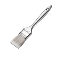 high quality paintbrush with silver handle and soft bristles, perfect for precise painting tasks and artistic projects png