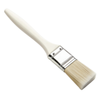 paintbrush with white handle and bristles, ideal for artistic projects and home improvement. Perfect for painting and crafting png