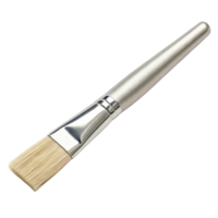 professional paintbrush with silver handle and soft bristles, ideal for artists and crafts. Perfect for detailed work and blending png