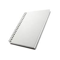 blank spiral notebook with clean cover, perfect for notes and sketches, showcasing simplicity and versatility png