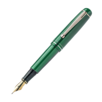 luxurious green fountain pen with gold nib, perfect for elegant writing and adding touch of sophistication to any desk png