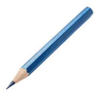 blue pencil with sharpened tip, ideal for drawing or writing, showcasing its sleek design and vibrant color png