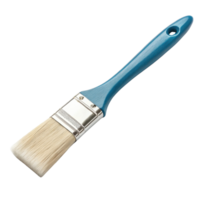 blue handled paintbrush with natural bristles, perfect for various painting projects and crafts, showcasing its sleek design and functionality png