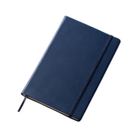 sleek navy blue notebook with smooth cover and ribbon bookmark, perfect for writing and organizing thoughts png