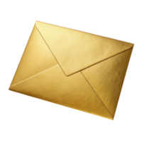 shiny gold envelope with sleek design, perfect for special occasions and invitations, adds touch of elegance to any correspondence png