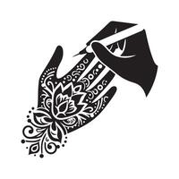 Mehndi Black Art for Web Projects vector