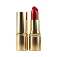 Red lipstick and casing on transparent background png