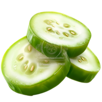 Fresh organic cucumber slices crisp bright green healthy texture png