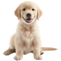 Golden retriever puppy soft fur and adorable friendly dog realistic expression png
