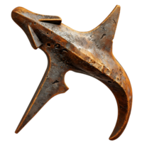 Rusty metal caltrop four sharp points and weathered surface png