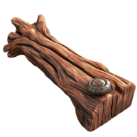 Rustic wooden log natural bark patterns and visible tree rings png