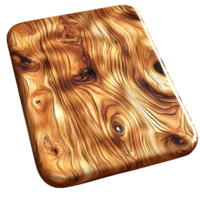 Square wooden tile intricate grain patterns and smooth polished surface png