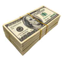 US Dollar bundle, Stack of US dollar, Dollar money, Stack of wealth and financial success on a isolated on transparent backdrop png