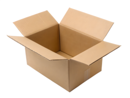 Open Empty Cardboard Box, on Transparent Background png