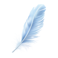 Elegant Light Blue Feather Design High-Resolution Image for Design Projects png