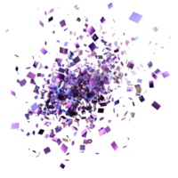 Exploding Purple and Lavender Confetti Abstract Design Background png