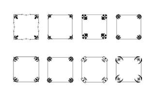 Vintage frames set isolated on white background. Decorative frame vector