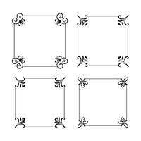 Ornamental label frames. decorative vintage frame set vector