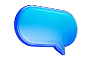 Glossy 3D Holographic Speech Bubble Icon Graphic Vibrant Gradient Color, Transparent Glass Rainbow Color Message Icon png