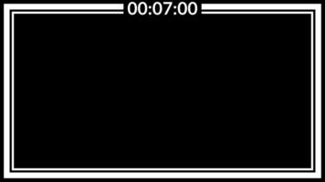 10 seconds countdown timer with a white frame and a countdown timer reading suitable for countdowns, digital presentations, and time related concepts video