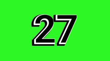 30 seconds countdown timer with bold and eye catching number on green screen video