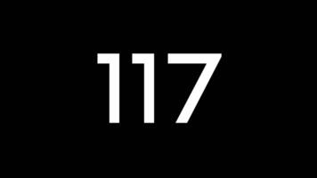 120 seconds digital countdown timer on a black background suitable for presentations, editing, graphic elements and other media production video