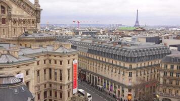 Paris, France 02.20.2025 View of Paris and Eiffel Tower from Galeries Lafayette video