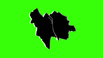 green screen 3d map of Utrecht in the netherlands video