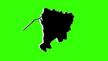green screen 3d map of Sudwest-Fryslan in the netherlands video